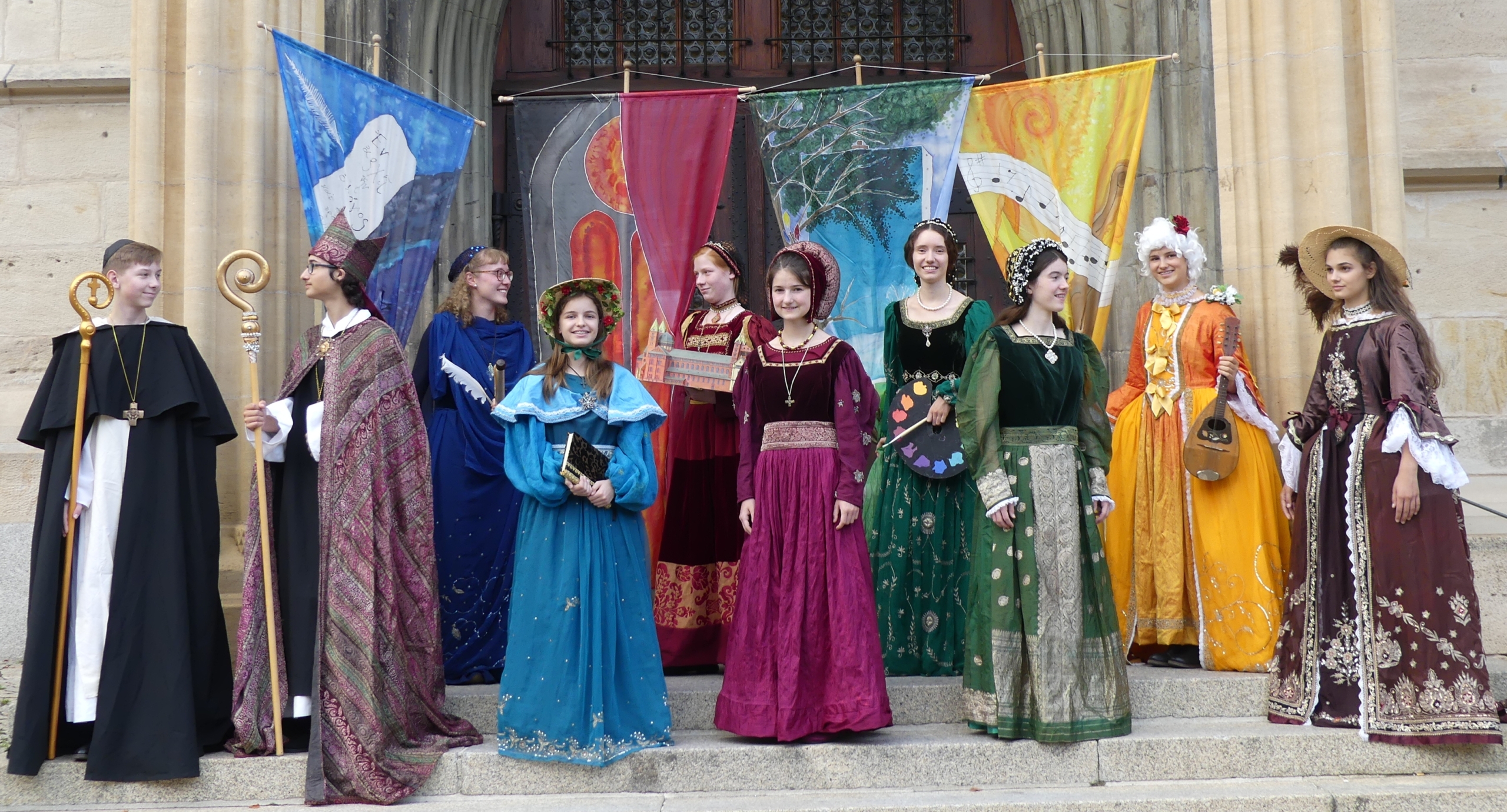 Kostümprobe vor dem Münster. Foto: Veronika Heckmann-Hageloch